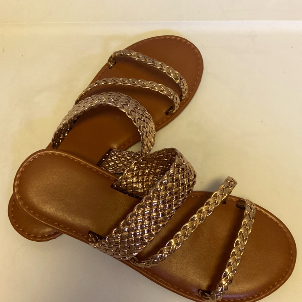 Rose gold sandals